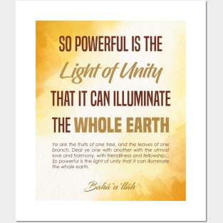 Baha'i quotes on Art Boards - The Light of Unity Posters and Art